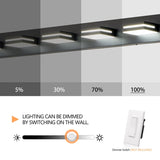 Modern Black LED Vanity Light, 6-Lights Wall Sconce for Bathroom and Mirror, Sleek Minimalist W1340P248798
