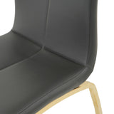 Modern PU seat dining chair Living room chair Upholstered chair, gold-plated metal legs design, W210P226025