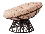 38" Ergonomic Swivel Wicker Papasan Chair with Thick Tufted Cushions, 360 Degree Rotatable Chairs 26512549