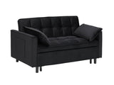 Modern velvet sofa, sofa pull-out bed, small love seat casual sofa with back, with pillow, pockets, 49433073