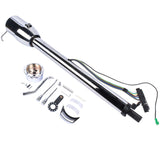 30" GM Steering Column Tilt Automatic No Key Universal W/ 9 Holes Adapter Chrome 57455328