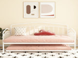Fox Twin Daybed with Twin Trundle, White B083P154255