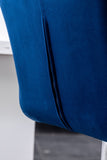Breni Velvet Diamond Tufted Swivel Adjustable Height Barstool, Set of 2, Blue T2574P164870