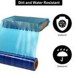 18" x 1500' 80 Gauge 4 Rolls Pallet Wrap Stretch Film Hand Shrink Wrap 1500FT Blue 19988854