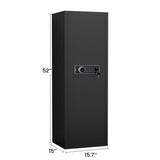 ZNTS Heavey Duty,Large Size 5-8 Gun,Black Gun Cabinet with Electronic Password Keypad Lock,Unassembled W1779P163502