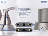2 Handles Bathroom Sink Faucet, Brushed Nickel Centerset RV Bathroom Faucets for 3 Hole pop-up 05768411