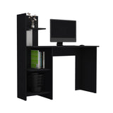 ZNTS 120 Writing Desk, Four Shelves, Black B097P167447