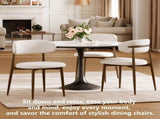 Dining Chairs Set of 2, Metal Kitchen Chairs with Modern Fabric Upholstered for Dining Room, Beige 49697766