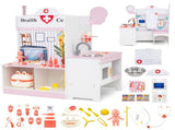 Wooden Kids Doctor Medical Station Playset, 93.9854.6199.06cm 27PCS Medical Tools with ECG Monitor 63342988