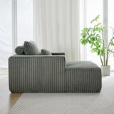 62.5-Inch Corduroy Sponge Sofa Lounge Chair,No Assembly Required,Fluffy Modern Sleeper Chair for W834P206044
