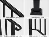 Matte Black Outdoor 3 Level Iron Handrail 45115631