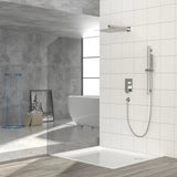 Shower System with Adjustable Slide Bar,10 Inch Wall Mounted Square Shower System with Rough-in W124382454
