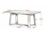 47 Inch Rectangular Dining Table with Sturdy Base 41494717