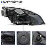 LED Headlights Assembly Compatible with 2018-2024 Freightliner Cascadia,Black Housing Driver side W1155P352718