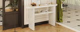 ZNTS TREXM Elegant Minimalist Console Table with Rounded Edges and Sturdy Shelf Design for Entryway, N715P195554E