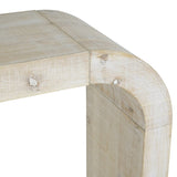 Mirod 52" Wood Console Table with Curved Edge, Natural Texture, Perfect for Entryways and Living N760P281360N