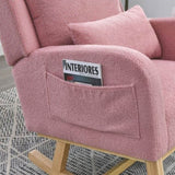 Welike 27.5 "W Modern Accent High Back Living Room Casual Armchair Rocker with One Lumbar W834105961