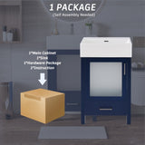 20-Inch bathroom vanity with ceramic sink and ample storage - ideal for small bathrooms WF324691AAC