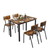5-Piece Dining Table Set with 4 Chairs, 43" Kitchen Table & Chairs Set for 4, Dining Room Table with W578133461