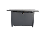 25'' H x 42'' W Steel Outdoor Fire Pit Table with Lid B120142201