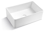 30 x 20 inch ceramic Farmhouse Apron-Front Kitchen Sink Single Bowl White JY285R