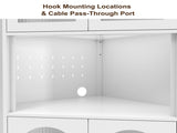 73'' Corner Cabinet, Metal Storage Cabinet with Doors and Adjustable Shelves, Corner Organizer W3387P450849