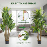 150cm Artificial Olive Tree Natural Look with Silk Leaves & Fake Trunk Indoor Decor for Home & 29116583