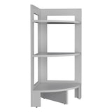 Riga Corner 3-Tier Shelf Side Table 31.7" High , Sofa Table, End Table with Tray B070P234356