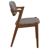 Dark Walnut and Grey Dining Chair B062P153712
