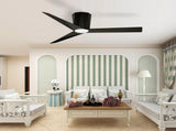 Ceiling Fans with Dimmable Led Lights, 52 Inch Flush Mount Ceiling Fan Remote Control, Quiet DC 08567897