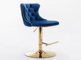Furniture,Golden Swivel Velvetstools Adjusatble Seat Height from 25-33 Inch, Modern Upholstered 02776473