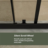 48.in W x 72.in H Single Sliding Shower Door, 1/5 inch Thick Clear Tempered Glass Shower Door with W3048P278319