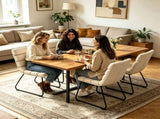 Modern 2-piece dining chair set, soft cushion dining chairs, comfortable backrest chairs, W3851P494451