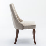 Rayon Cloth Flocking Linen Dining Chairs Channel Kitchen Dinner Chair Comfy Fabric Upholstered W1143P151492