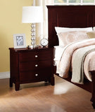 ZNTS Brown Finish 3-Drawers Nightstand Bedroom Furniture 1pc Nightstand MDF Birch veneer B01149356
