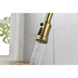 Single Handle High Arc Pull Out Kitchen Faucet,Single Level Stainless Steel Kitchen Sink Faucets W2287141939