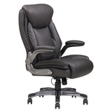 ZNTS Classic Gray Bonded Leather Upholstered Office Chair with Adjustable Armrest, Height and 360 Degree B011P204481