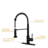 Premium Stainless Steel Pull-Out Kitchen Faucet with Flexible Spray Head for Effortless Sink Tasks T3609P347454