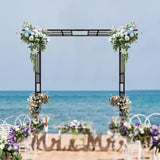 Metal Garden Arch with Adjustable Width W42.52''W78.15'' Climbing Plants Support Rose Arch Outdoor W1586P268885