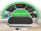 Vibration Exercise Machine With Resistant Bands Remote Control Whole Body Vibration Platform Workout 07214624
