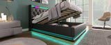 Queen size Upholstered bed, 360 surround LED function, Buttons/Apps/Remote Control, hydraulic N736P188807B