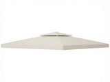 10' x 10' 2-Tier Gazebo Canopy Replacement Cream White UV Shield Top, for Garden Outdoor 34310833