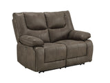 Harumi Gray Fabric Power Motion Loveseat W/USB B2726P343796