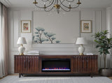 Radiance 75 inch Fireplace TV Stand, for TVs up to 85 inches, Rosewood Finish B108P345209