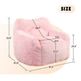 Bean Bag Chair, Bean Bag Sofa Chair with Armrests Stuffed High-Density Foam, Lazy Sofa Comfy Chairs 90502510
