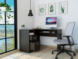 Raleigh L-Shaped Desk, Two Drawers, One Shelf, CPU Storage B128P148969