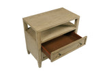 1pc Rustic 2-Drawer Nightstand with Open Shelf Wooden Bedroom Nightstand Tan / Beige Natural B011P255746