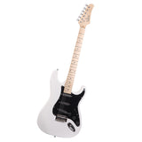 ZNTS GST Stylish Electric Guitar Kit with Black Pickguard White 94258666