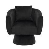 360&deg Swivel Accent Chair, Modern Velvet Fabric Living Room Armchair with Fluffy Cushions, Comfy 27780412