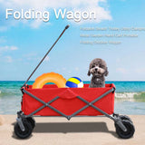 ZNTS Utility Park Garden Cart Tool Customized Color Folding Camping Trolley Outdoor Picnic Beach Wagon W32137290